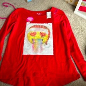 Red Kids Emoji Shirt